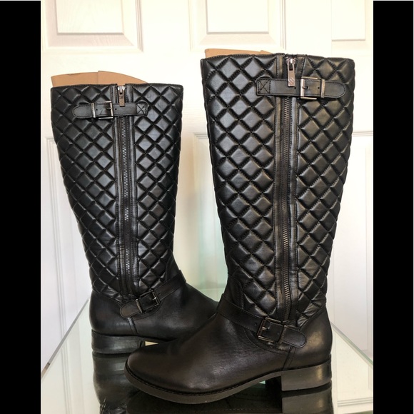 Arturo Chiang Black Quilted Fusco Boots /Size 9.5 - Picture 2 of 11